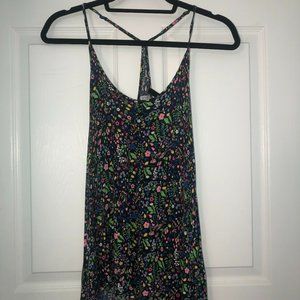 Neon Floral Razorback Tank Top